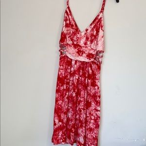 Flowy tie dye print dress